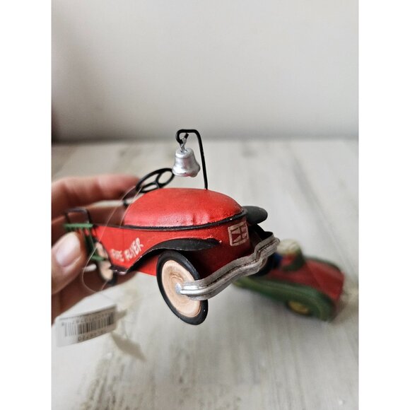 Fire flyer Red Rover metal car fire truck ornament set Xmas tree - Picture 4 of 11